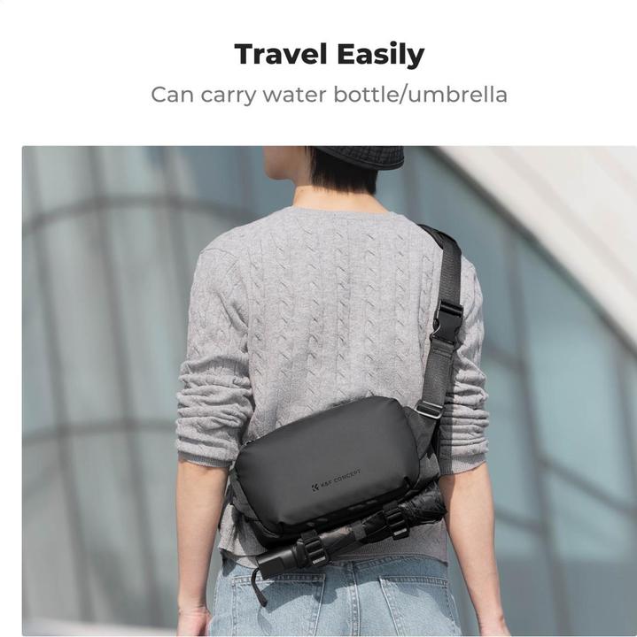 Immagine prodotto K&F Concept Sling Bag 4L Urban Wander 12 (Black) (Borsa a tracolla per fotocamera, 4 l)