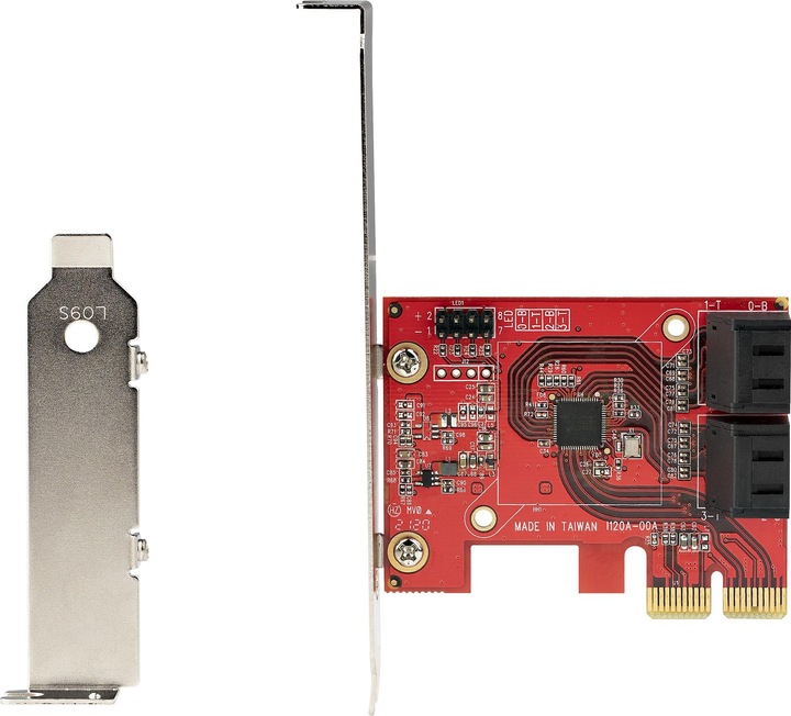 Actual product image StarTech com SATA PCIe Card - 4 Port PCIe SATA Expansion Card - 6Gbps - Low Profile Bracket - Stacke
