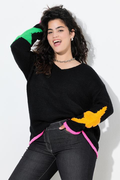 Produktbild Angel of Style Pullover, Loose Fit, Neon Rückenstern (56)