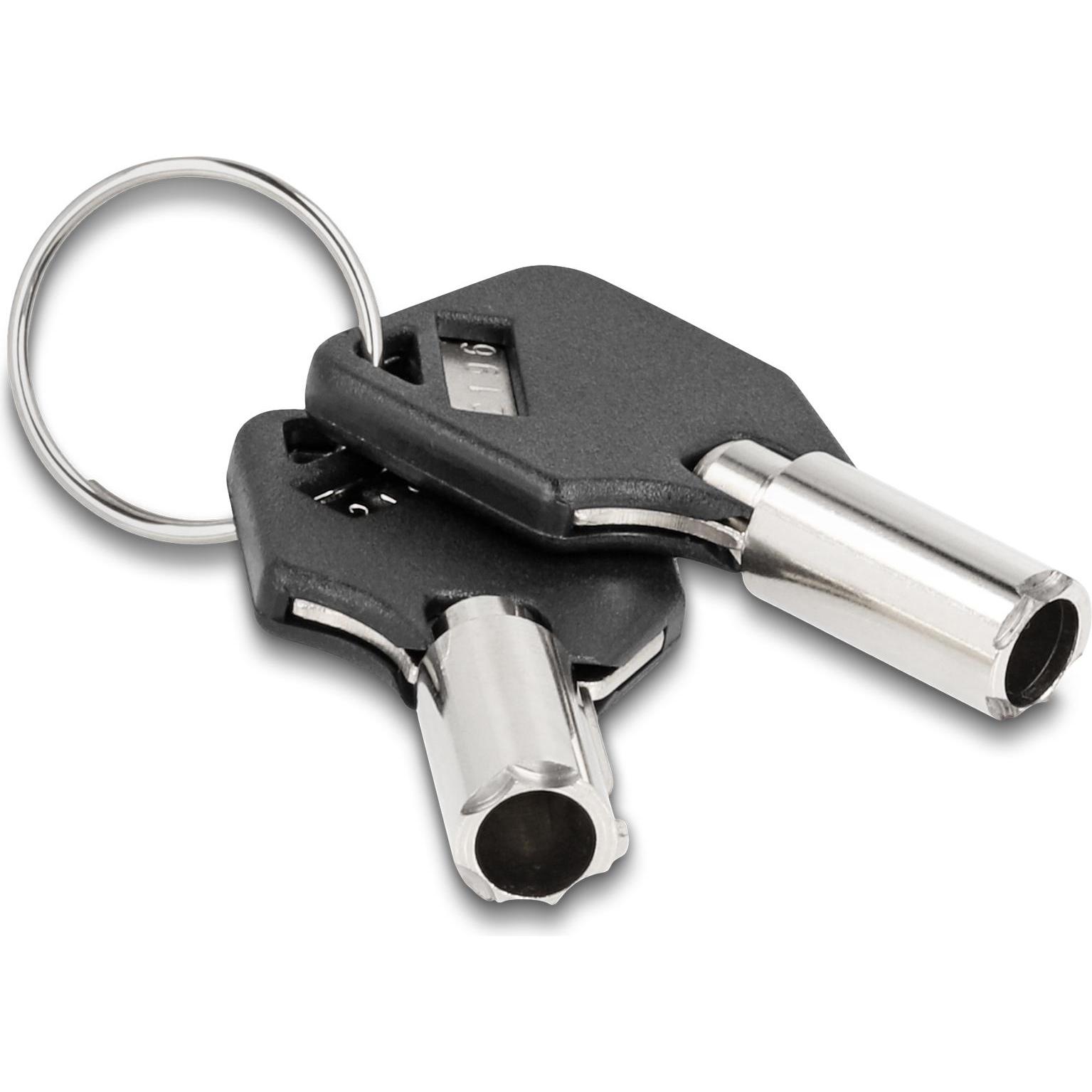 Thumbnail - Navilock Delock Notebook Sicherungskabel für USB Typ-A Buchse mit Schlüssel, Notebook Security, Schwarz