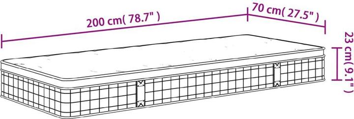Actual product image VidaXL Jerrylee (70 x 200 cm, Spring core)