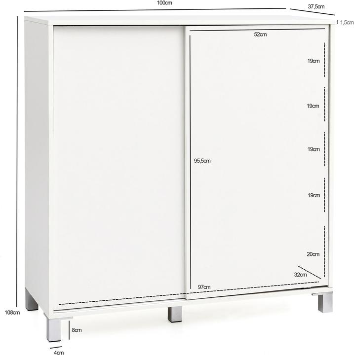 Produktbild Wohnling Abdiel (100 x 37.5 x 108 cm)