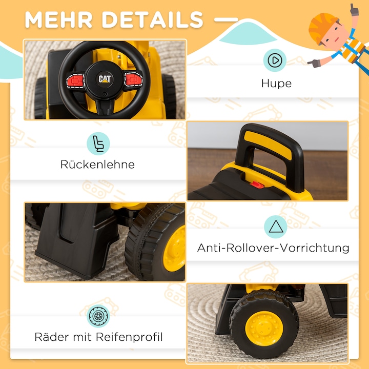 Produktbild Homcom Sitzbagger mit steuerbarer Schaufel