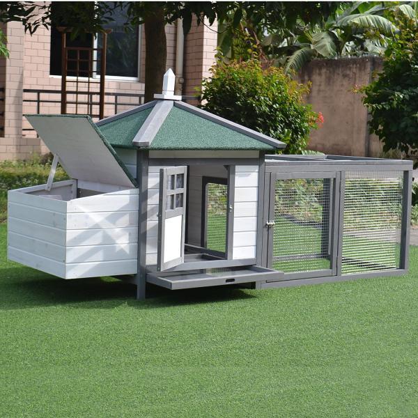 Image du produit PawHut Poulailler avec enclos extérieur