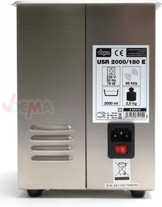Image du produit Dema Nettoyeur à ultrasons UR avec chauffage 2l (40 kHz, 2000 ml)
