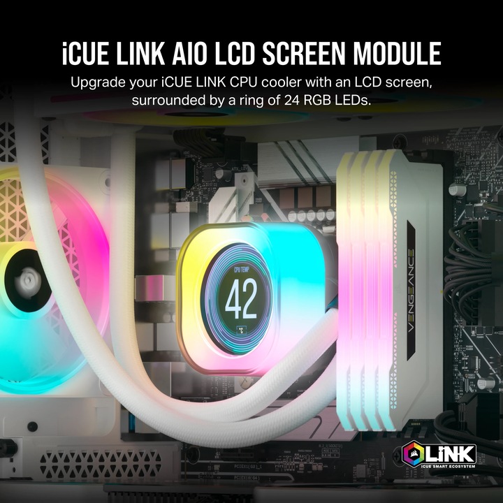 Image du produit Corsair Module LCD iCUE LINK, blanc