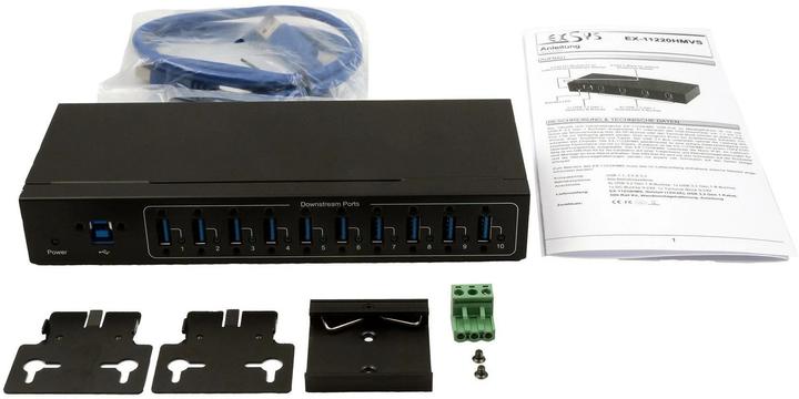 Actual product image Exsys USB key + cover flaps white (USB-B, 10 ports)