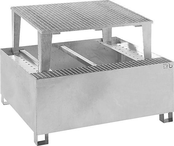 Actual product image eurokraft basic Steel sump tray for tank container IBC/KTC (1000 l)