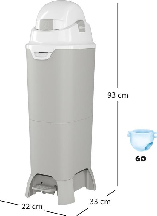Actual product image Diaper Champ Nappy Pail One Maxi Handsfree 120 l Silver