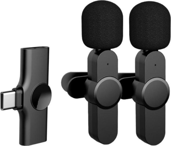Actual product image Deltalabs 360° lavalier microphone with USB C - Wireless set for mobile/tablet (3 pcs.)