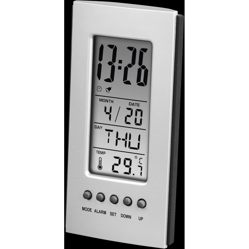 Hama LCD-Thermometer, Thermometer + Hygrometer, Silber