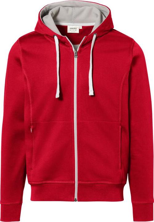 Immagine prodotto Hakro Giacca con cappuccio Bonded rosso/argento, S (S)