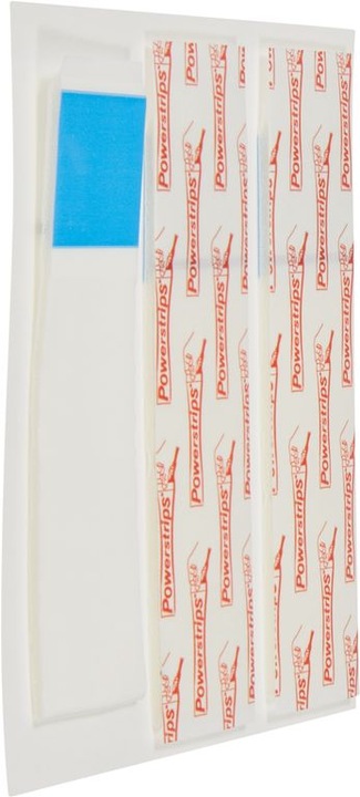 Produktbild tesa Powerstrips für Tapete & Putz, 0,5kg Halteleistung, 9x doppelseitige Klebestreifen