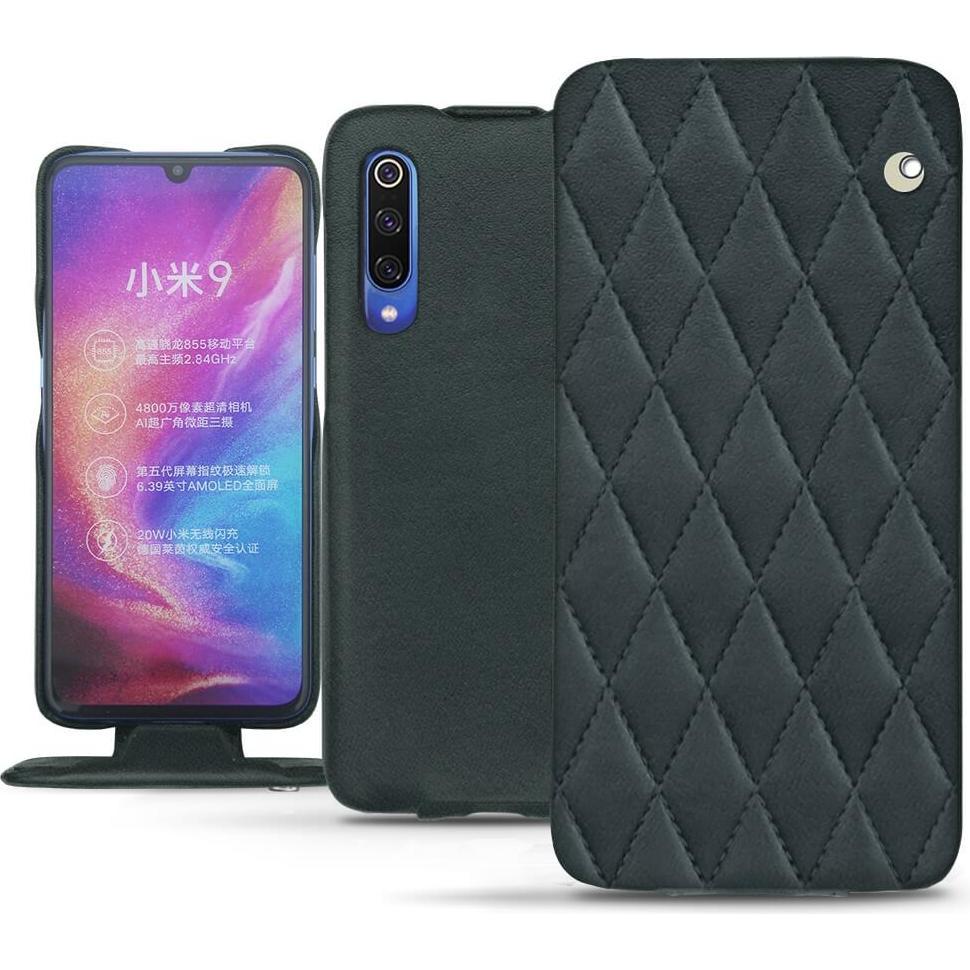 Noreve Lederschutzhülle vertikal (Xiaomi Mi 9), Smartphone Hülle, Blau