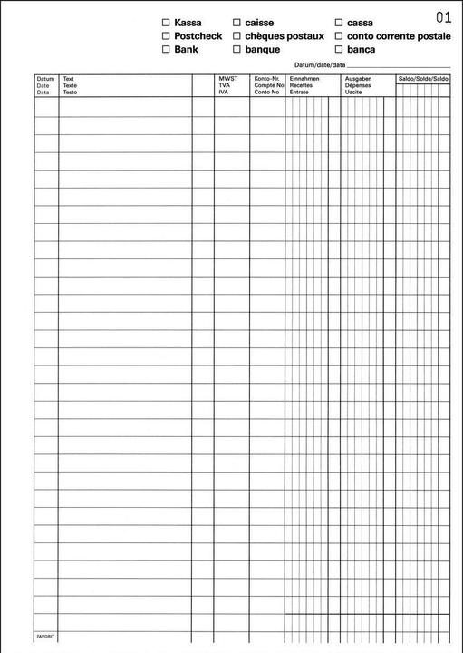 Actual product image Favorit VAT ledger (100x)