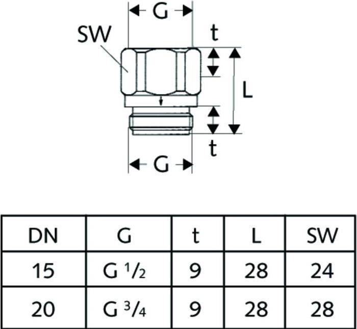 Produktbild Schell Rückflussverhinderer in Durchflussform 1/2Zoll chrom
