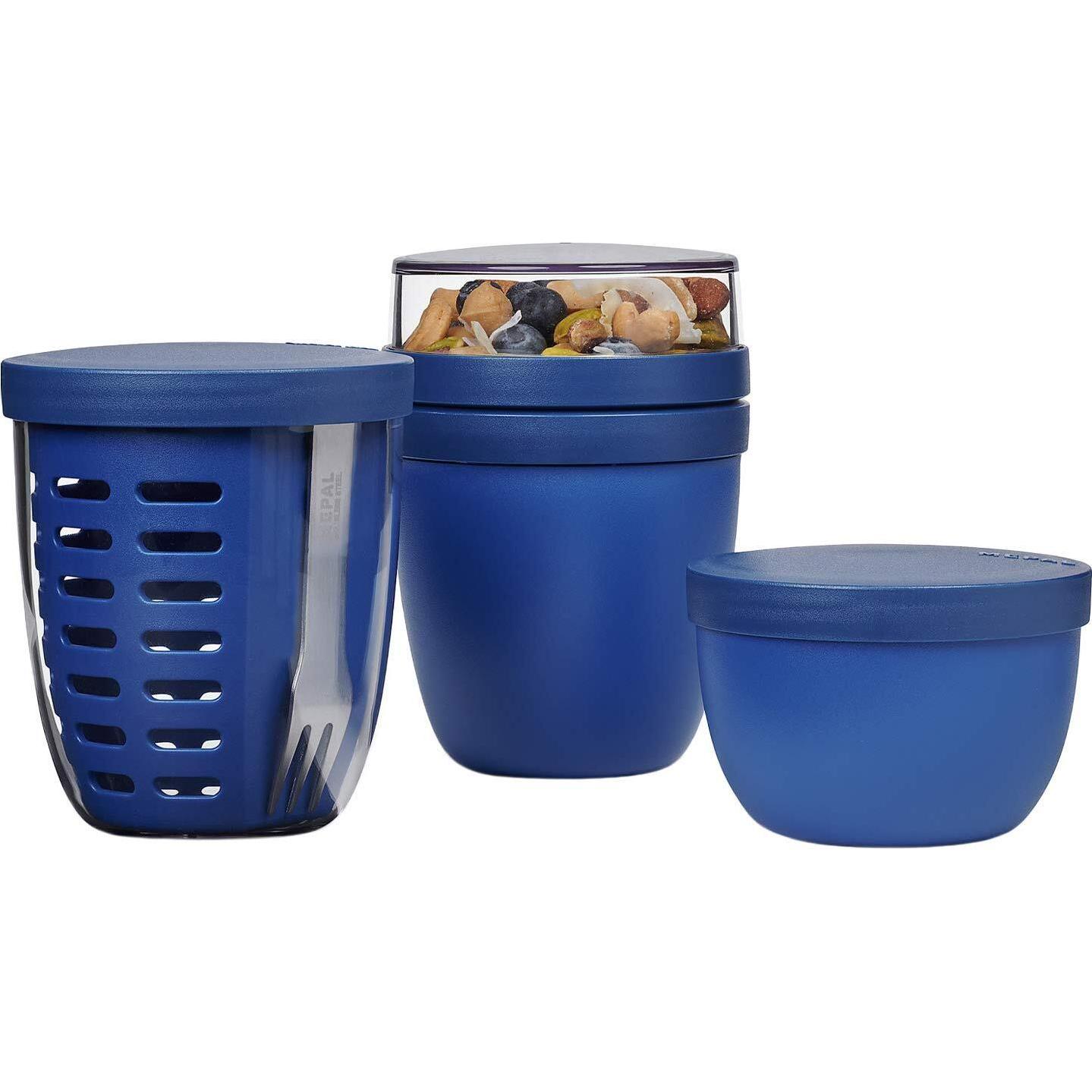 Mepal Lunchpot, Fruitpot und Snackpot Ellipse, Lunchbox, Blau