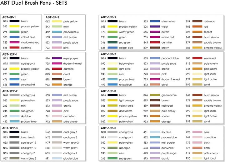 Image du produit Tombow Stylo à double pinceau ABT, couleurs terre (Multicolore, 18 x)