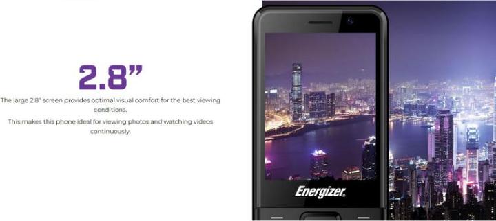 Actual product image Energizer E280S 4G BLACK (Black, 2.80", Dual SIM, 4G)
