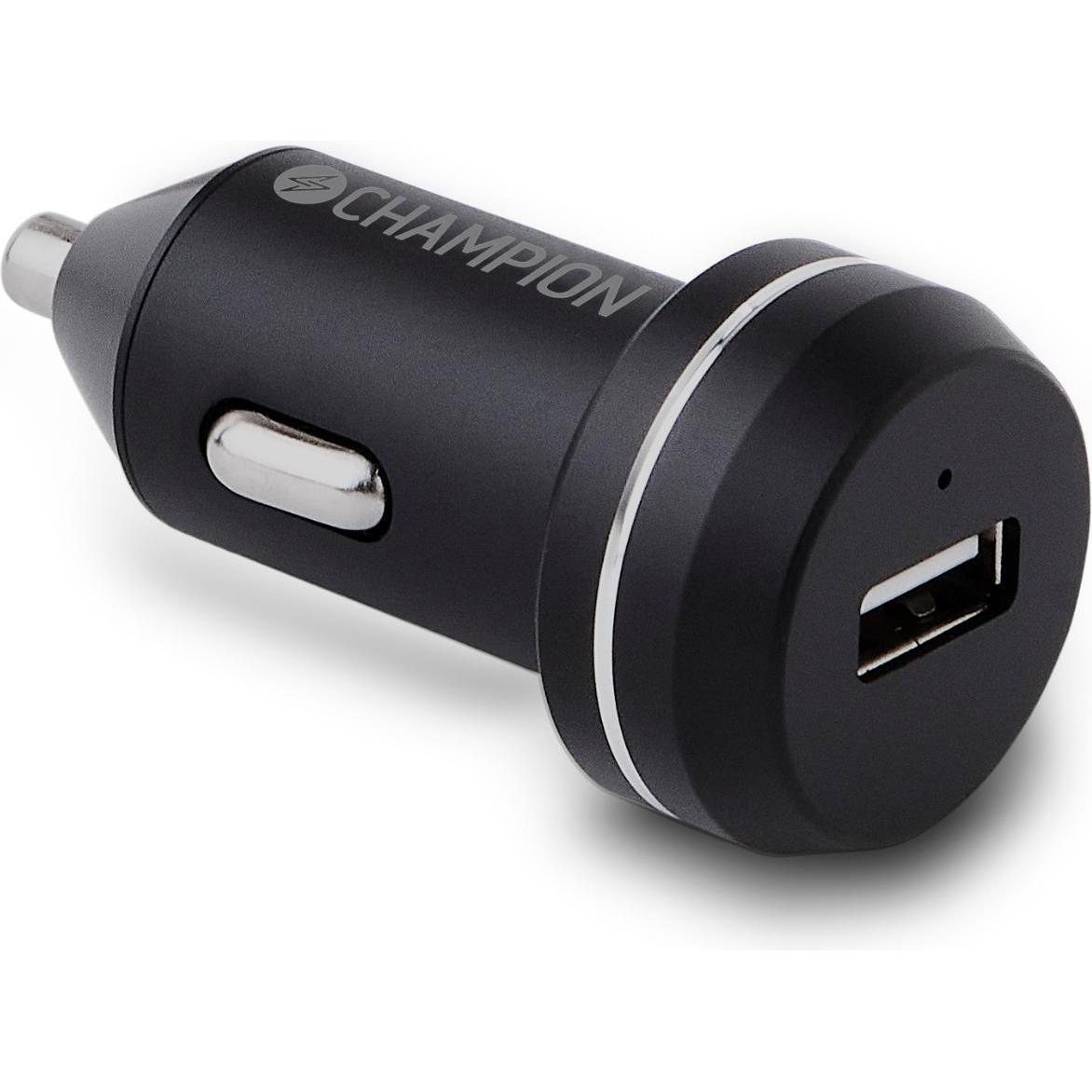 Champion Autoladegerät 12W Schwarz, Auto Adapter, Schwarz