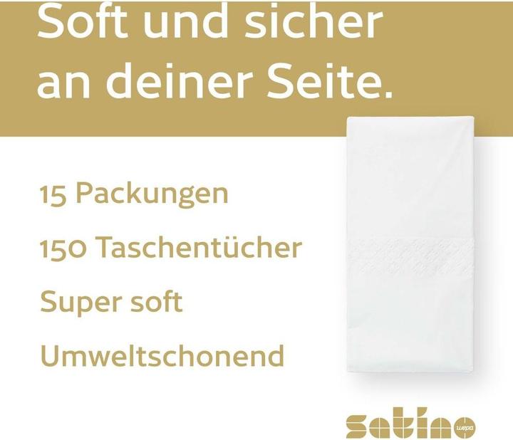 Actual product image Wepa Handkerchiefs 4-ply 100% cellulose white