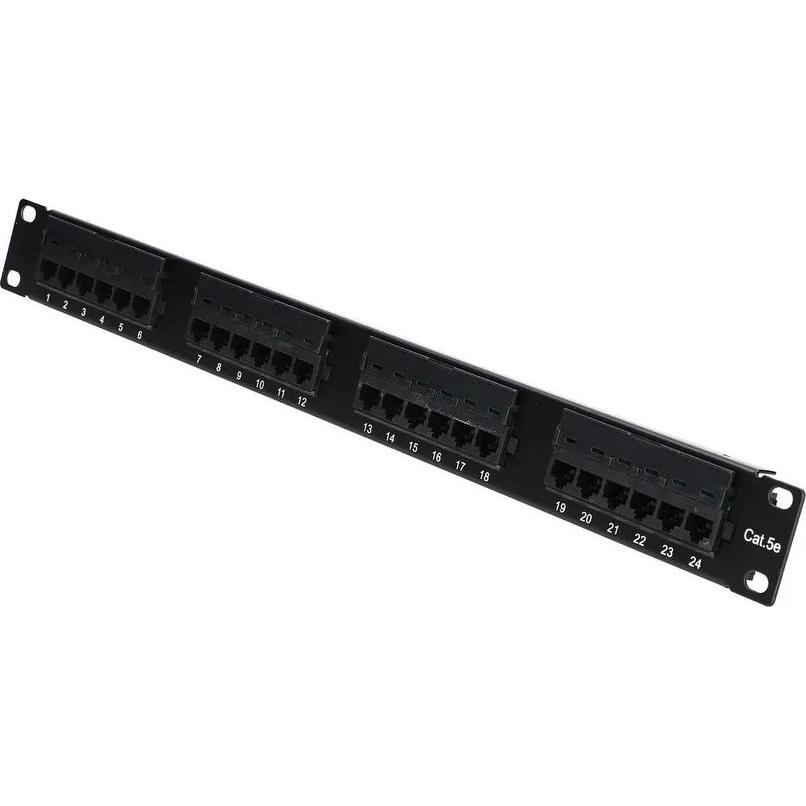 Extralink CAT5E UTP Patchpanel 24 port, Server Zubehör, Schwarz