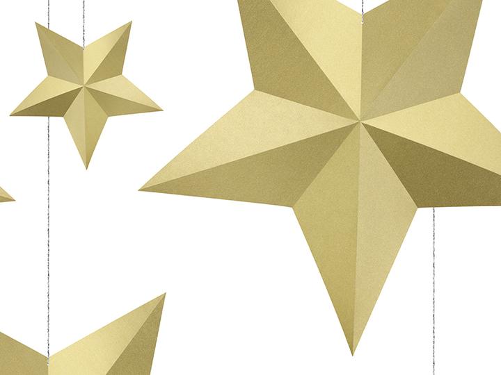 Immagine prodotto Partydeco Stelle decorative, oro (1 pz. / 6 pz.) (6 pz.)