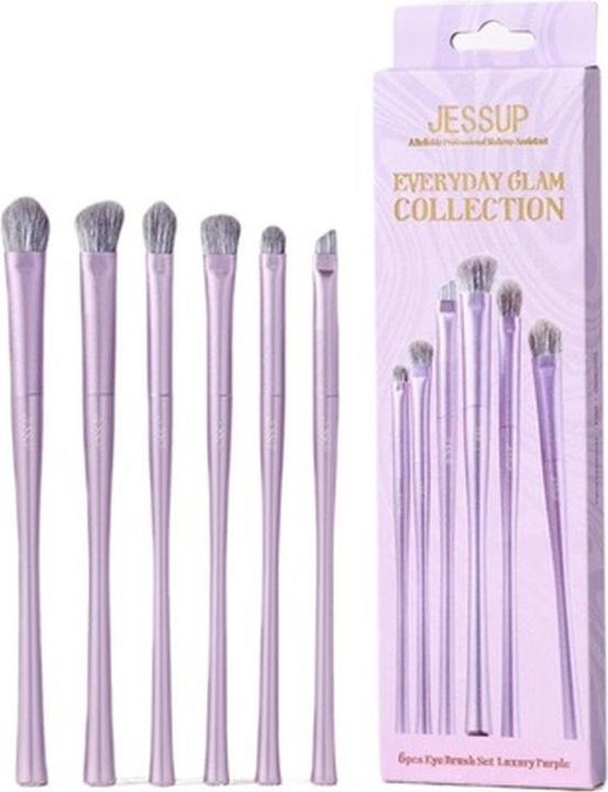 Actual product image Jessup Luxury Purple Eye Brush Set T516 6 Pieces (Set)