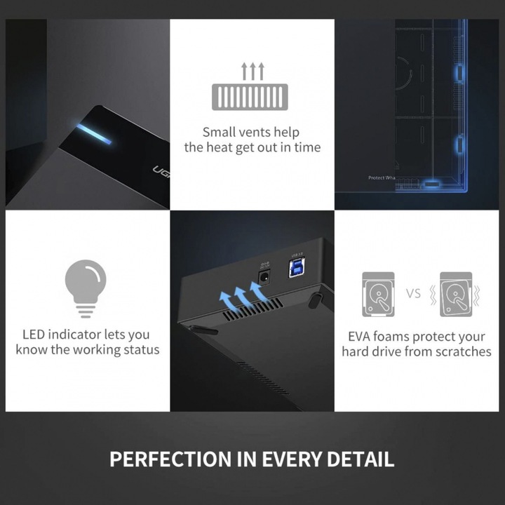 Actual product image Ugreen HDD Hard disk drive (3.5", 2.5")