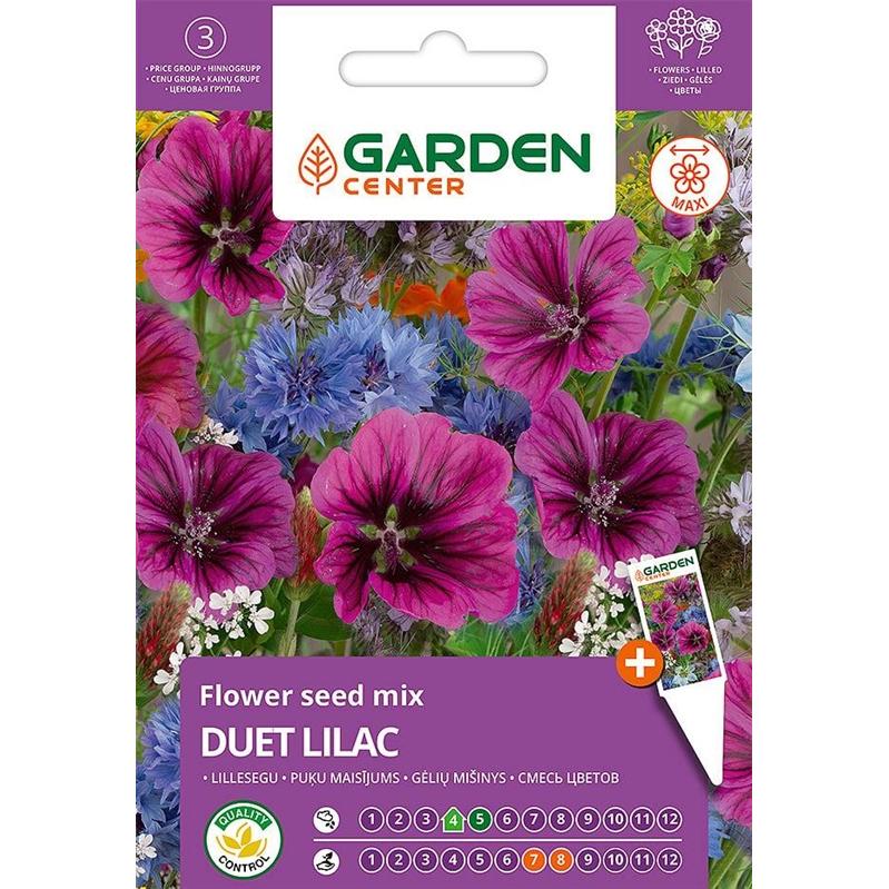 Garden Center, Semi, Seeds a mixture of flowers DUET LILAC, 1 g (Semi di fiori)