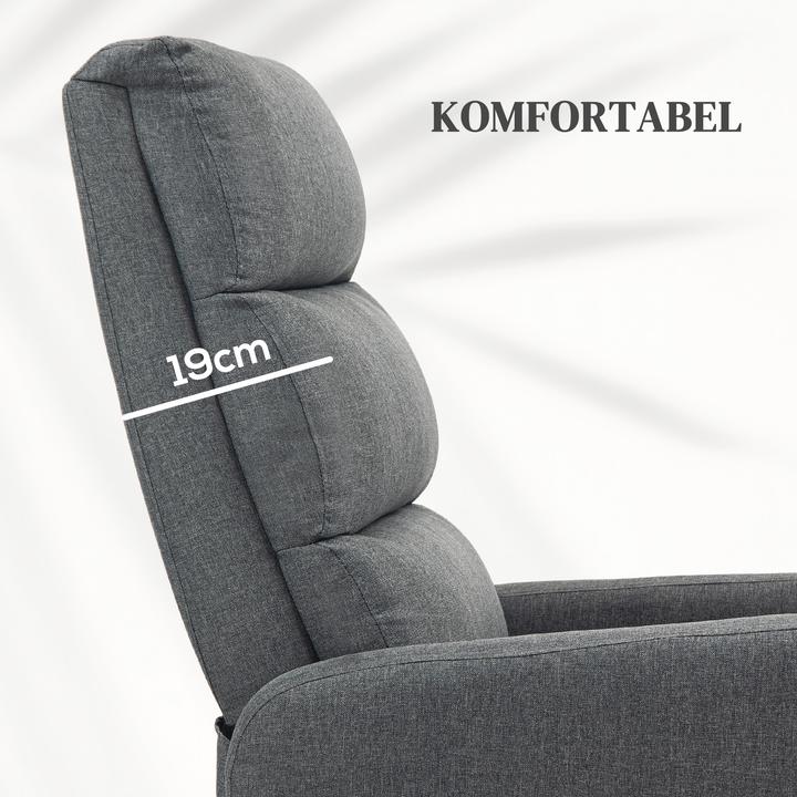 Produktbild Homcom Fernsehsessel mit Aufstehhilfe Polyester Dunkelgrau