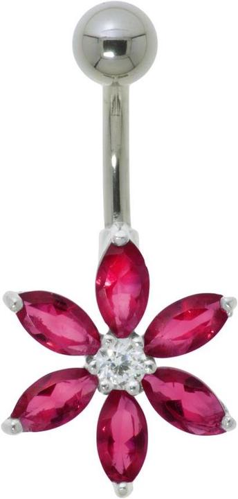 Image du produit Bijouteria Piercing nombril (Acier inoxydable, Argent 925, Zircone)