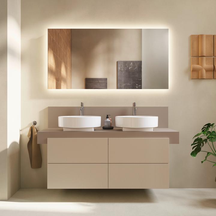 Actual product image Duravit Console Balcoon rectangulaire, 2 découpes des deux côtés, 1400x550x370mm, BA90610IFIF0000