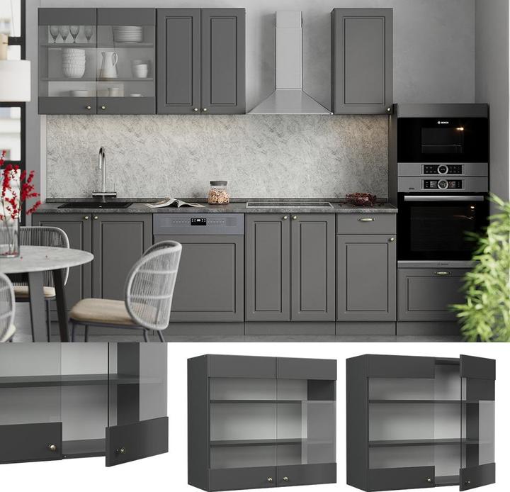 Produktbild Vicco Küchenglasschrank Fame-Line (80 x 34.10 x 72 cm)