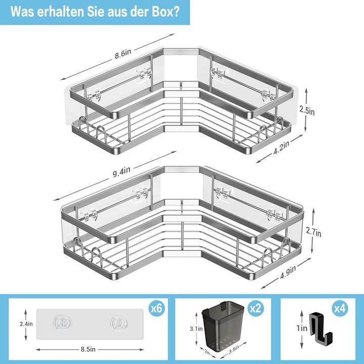 Produktbild Finibo 2-teiliges Duschablage-Set