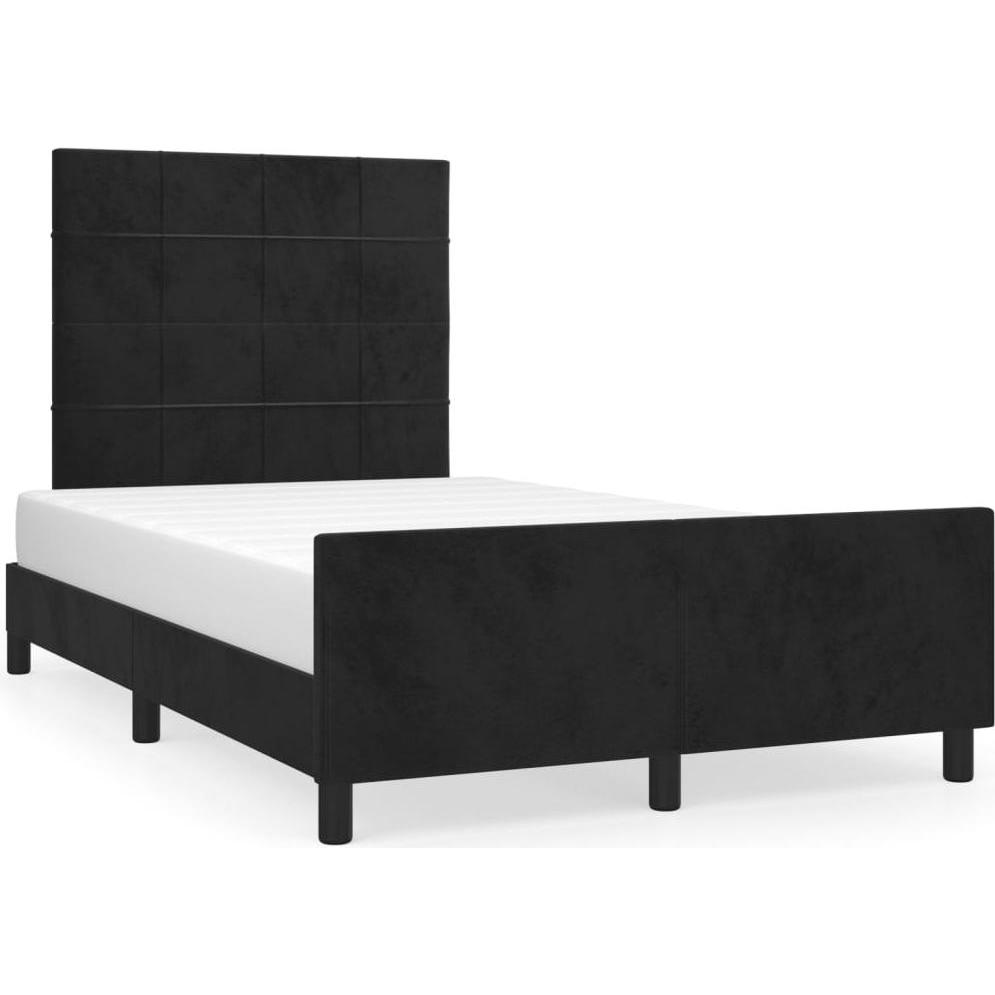 VidaXL, Bett, Bettgestell mit Kopfteil Samt (120 x 190 cm)