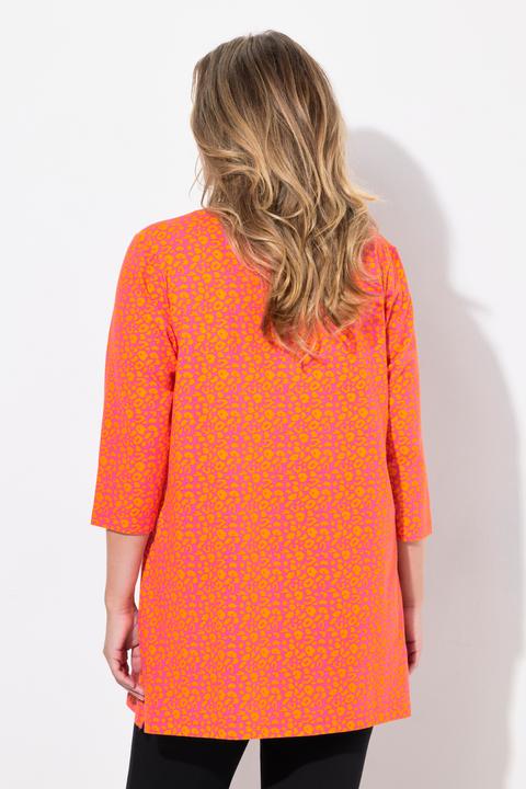 Produktbild Miamoda Longshirt, Leomuster, Glitzer-Statement, 3/4-Ärmel (44)