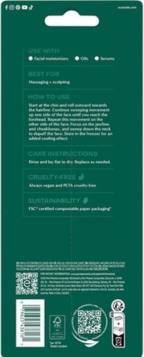 Actual product image EcoTools Rose Quartz Contour Roller Skincare Sculpting Tool Facial Roller for Depuffing Calming Skin