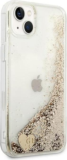 Actual product image Guess GUOHCP14SGLHFLGO iPhone 14 6.1" złoty/gold hardcase Glitter Charms (Apple iPhone 14)