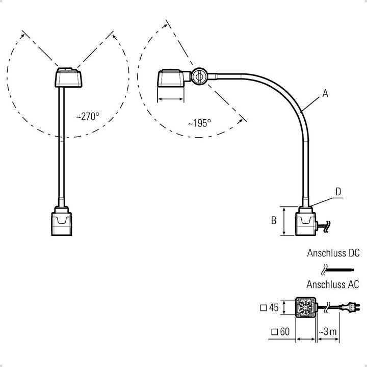 Actual product image Led2work L2W 121012-11 - CENALED SPOT DC, flex arm (1120 lm)