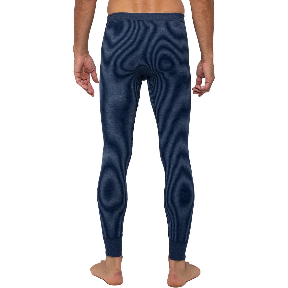 Ammann, Herren, Unterhosen, Jeans Feinripp Lange Unterhose, Blau, (XL, Einzelpack)