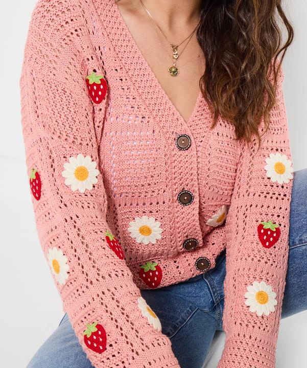 Produktbild Joe Browns Strawberry And Daisy Embroidered Cardigan (48)