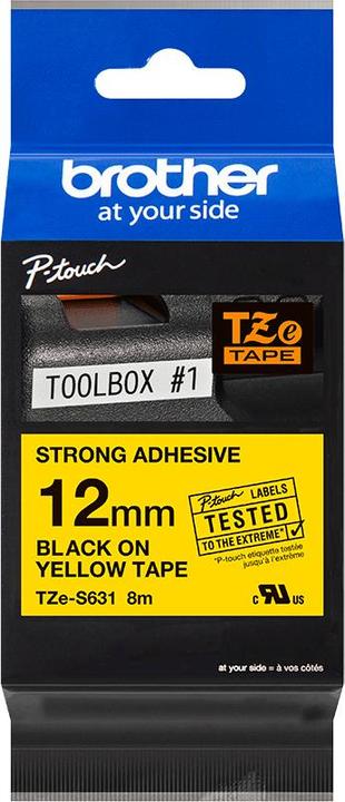Produktbild Brother Tze-S631 (1.20 cm, Gelb, Schwarz)