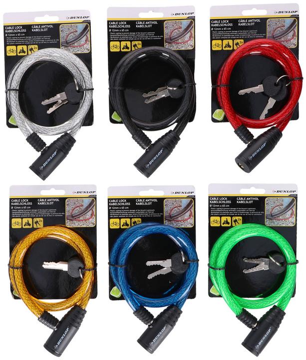Dunlop Kabelschloss 12x650mm (assortiert) (6.50 cm)