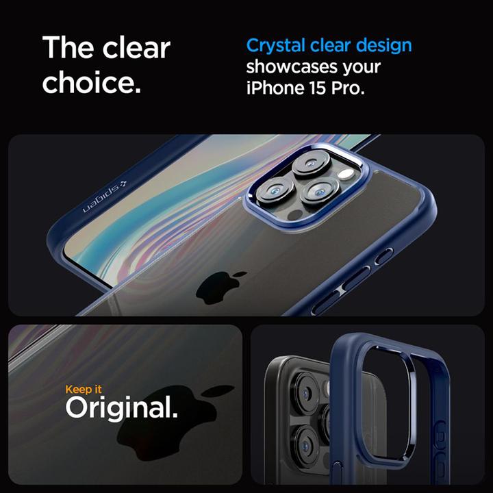 Image du produit Spigen Ultra Hybrid, bleu marine - iPhone 15 Pro (Apple iPhone 15 Pro)