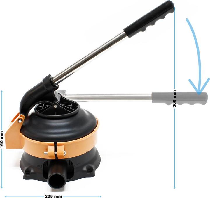 Actual product image Wiltec Handpumpe Wasserpumpe manuell Stahlhebel rostfrei Gartenpumpe Pumpe Wasser (Garden pump)
