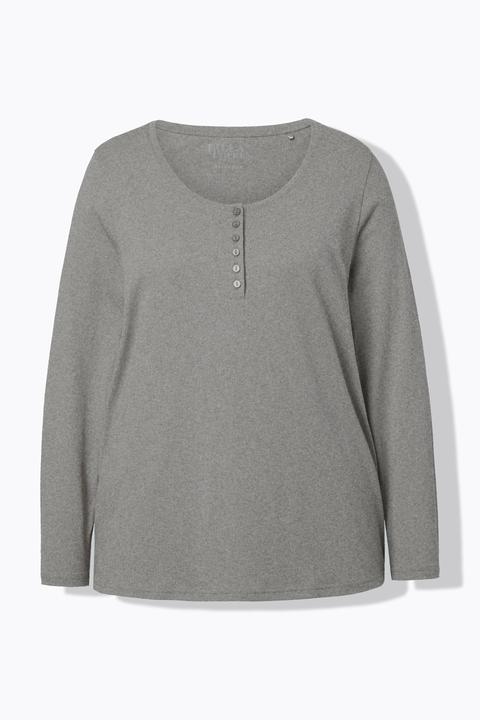 Produktbild Ulla Popken Basic Shirt, Knopfleiste, regular, Langarm (60)