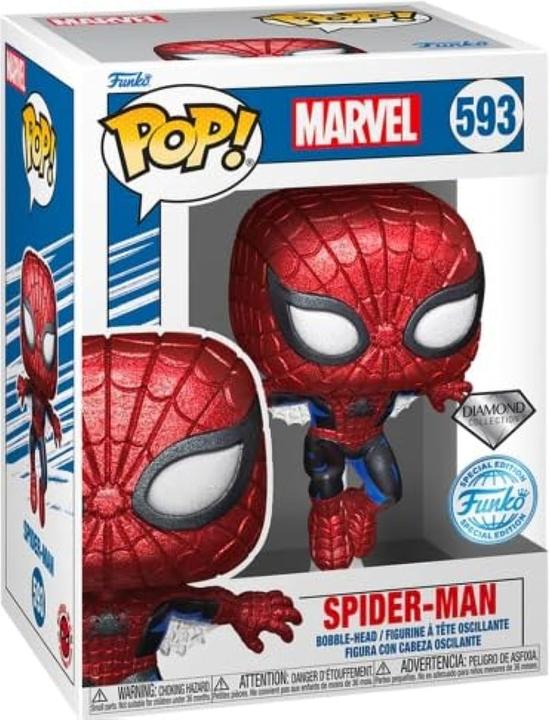 Produktbild Funko Marvel 80th Anniversary POP! Vinyl Figur Spider-Man(DGLT) 9 cm