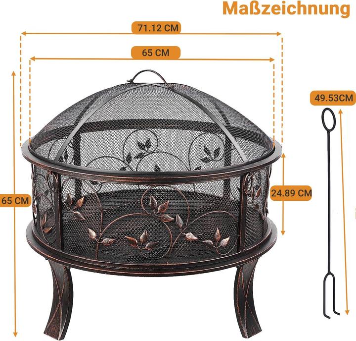 Actual product image TLgreen Feuerschale mit Funkenschutz