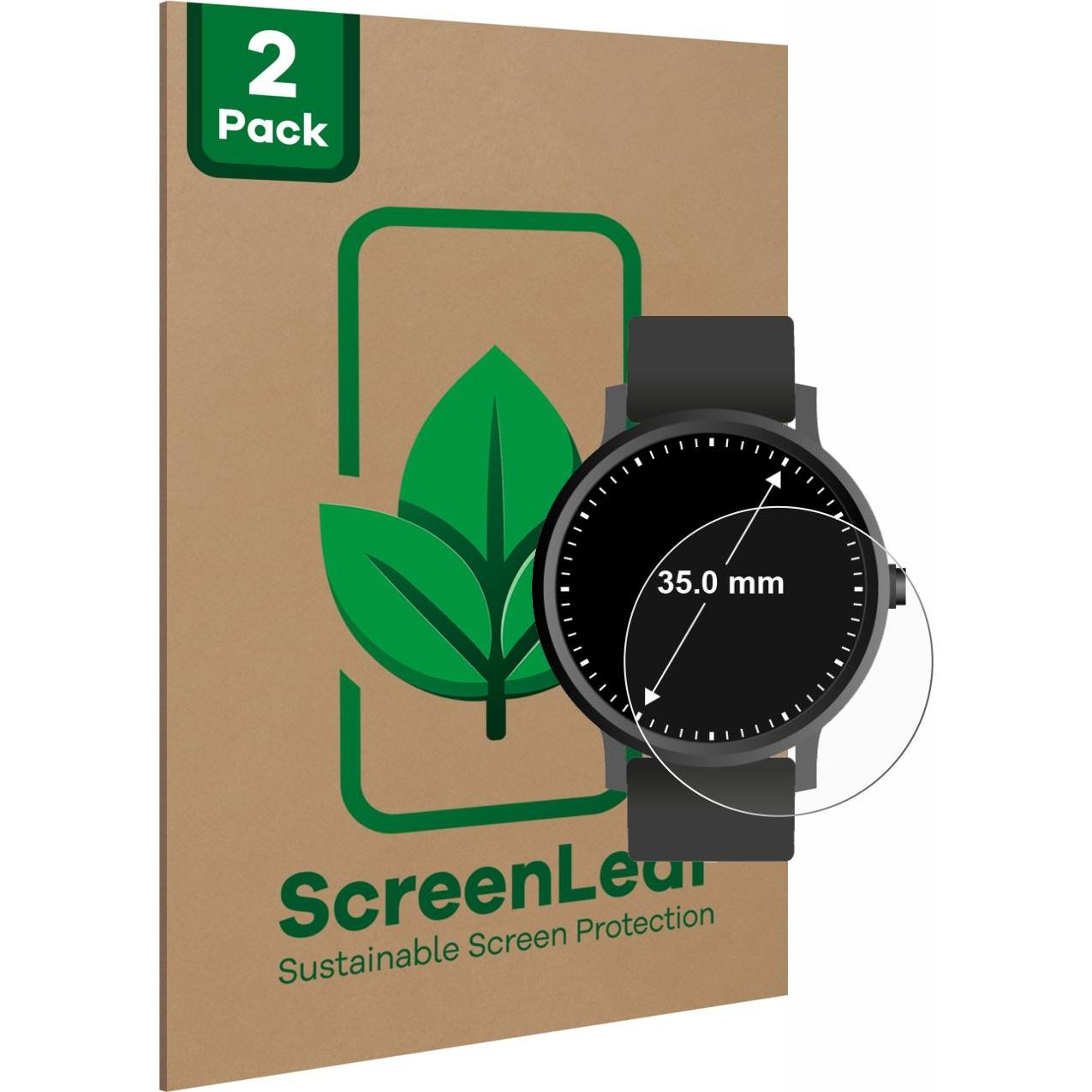 ScreenLeaf Schutzfolie nachhaltiger Displayschutz Displayschutzfolie Folie Klar Transparent, Smartwatch Schutzfolie, Tra...